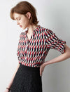 Silk Short Sleeve Plaid Shirt