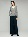 High-Waist Pocket Charm Wide-Leg Pants