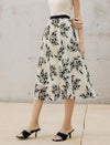 Floral Print A-Line Skirt