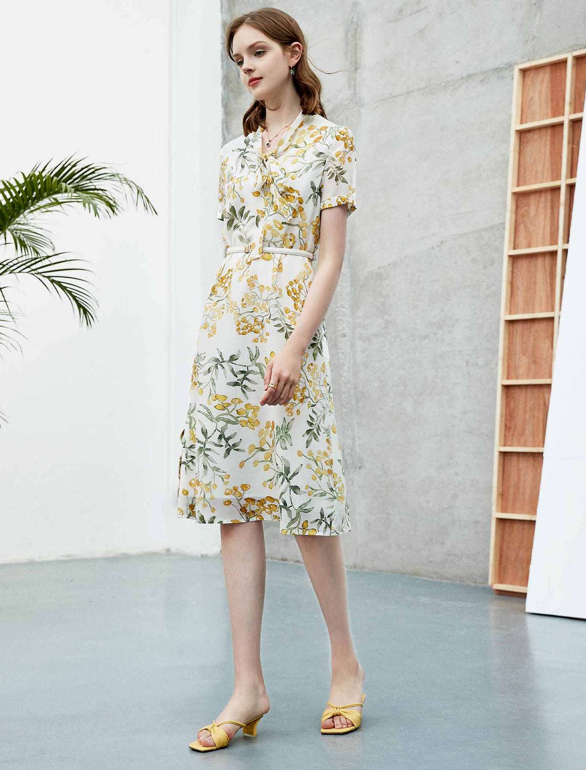 Floral Silk Dress