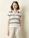 The Effortless Pointelle Stripe Polo
