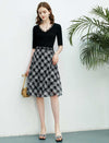 Plaid Lace Skirt