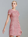Lace Mesh Panel Slim Fit Dress