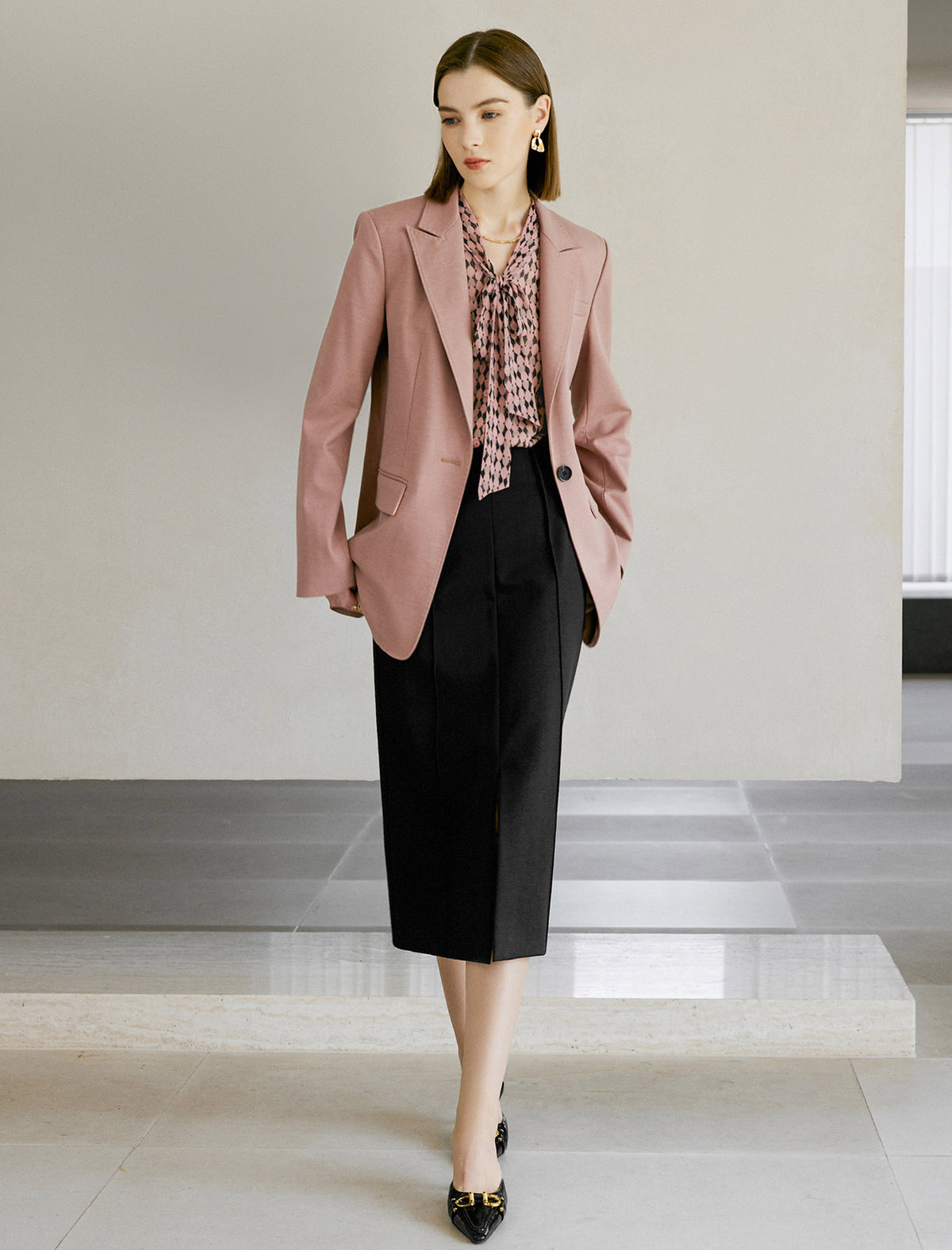 Brandy Rose Single Button Tailored Blazer