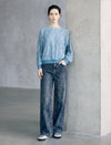 High-Waisted Wide Leg Denim Pants