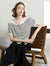 Classic Striped Short Sleeve Knit Top