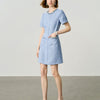 Sequin Embellished Mini Dress - Light Blue