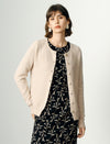 100% Wool Round Neck Long-Sleeve Knit Cardigan