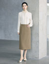 Structured Midi Pencil Skirt