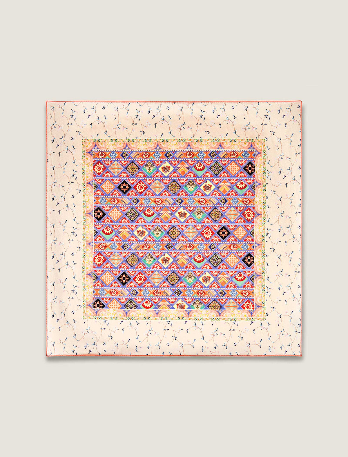 Nomad Mosaic 100% Mulberry Silk Square Scarf
