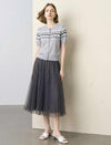 Fair Isle Pattern Short Sleeve Knit Cardigan