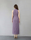 Flattering V-Neck Draped Maxi Dress