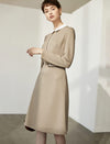 Colorblock Long Sleeve Pocket Fitted Dress