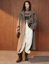 Wool-Alpaca Blend Stand Collar Belted Maxi Coat