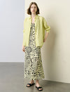 Leopard Print Slip Silk Maxi Dress