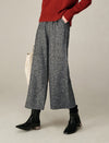 Wool Blend Relaxed Straight-Fit Straight-Leg Pants