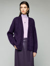 Wool And Mulberry Silk Blend V-Neck Relaxed Button Cardigan