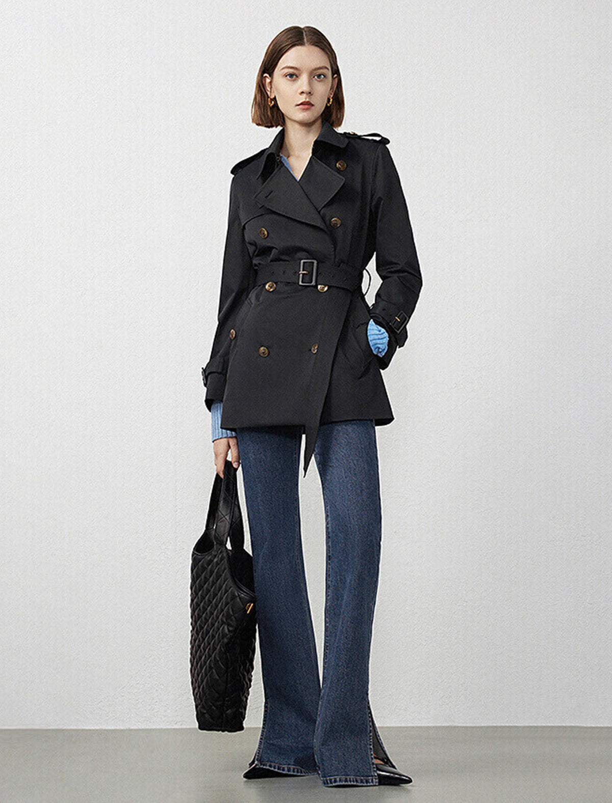 Classic Double-Breasted Trench Coat