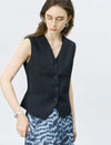 V‑Neck Sleeveless Waistcoat Vest