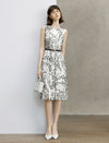 Sleeveless Floral Print Midi Dress for Women