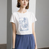 Embroidered Sequin Flowers T-Shirt - White