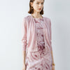 Lightweight Solid Color V-Neck Knit Cardigan - Pink