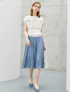 Minimal Pleated A-Line Skirt