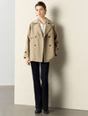 Double-Breasted Short Trench Coat