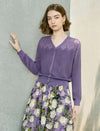 Pointelle Knit Button-Front Cardigan