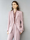 Soft Pink Single-Breasted Blazer