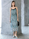 Sleeveless Floral Print Midi Slip Dress