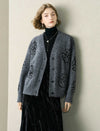 Wool-Blend Sequin Embellished Cardigan