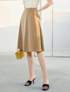 Solid A-Line Skirt