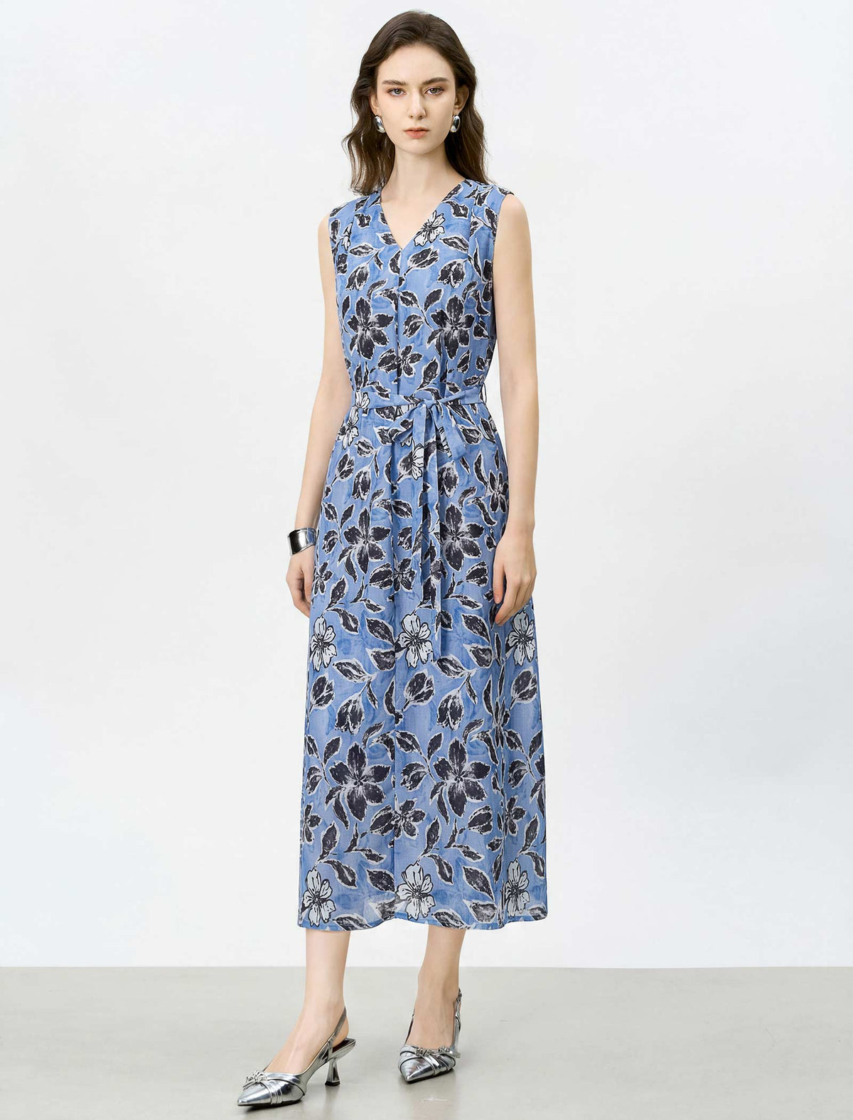 Sorrento Bloom Sleeveless Midi Dress