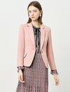 Single-Button Blazer with Notched Lapel
