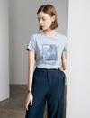 Embroidered Sequin Flowers T-Shirt