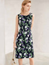 Floral Sheath Sleeveless Dress