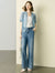Light Wash Straight-Leg Jeans