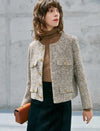 Wool Blend Pocket Cropped Jacket
