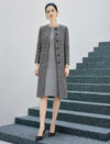 Wool Blend Snap-Front Belted Pocket Coat