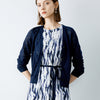 Lightweight Solid Color V-Neck Knit Cardigan - Dark Blue