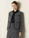 Black Trim Tweed Jacket