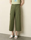 Cotton Straight‑Leg Ankle Cargo Pants