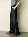 Side Stripes Wide-Leg Textured Pants