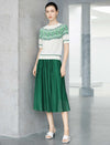 High Waist Flowy Tencel Lyocell A-Line Midi Skirt
