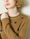 100% Wool Embellished Sweater