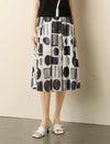 The Monochromatic Geometric Midi Skirt