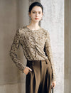 Ruched Front Paisley Print Top