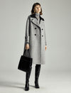 Double-Faced Wool Layered Mid-Length Coat