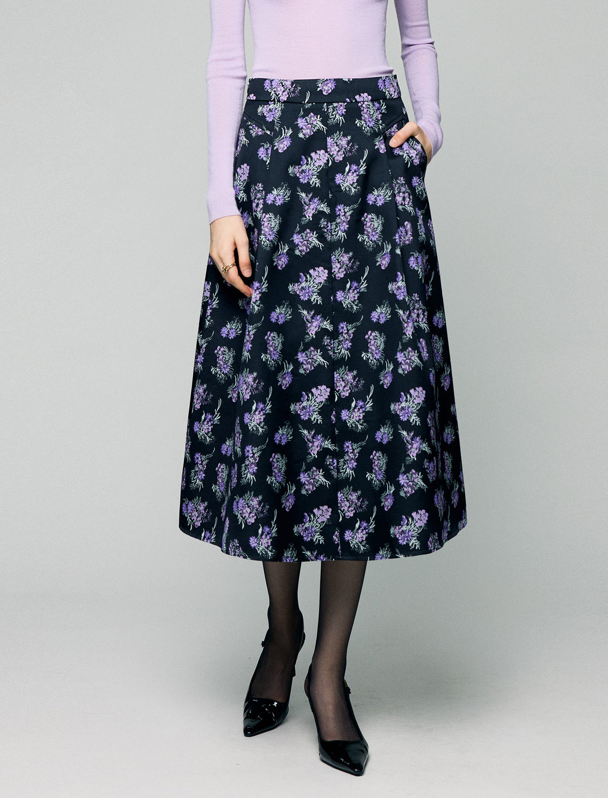Classic Floral Print Skirt
